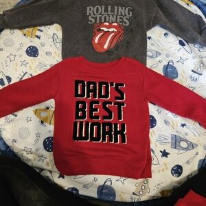 Red Dad's Best Work Kids Sweatshirt